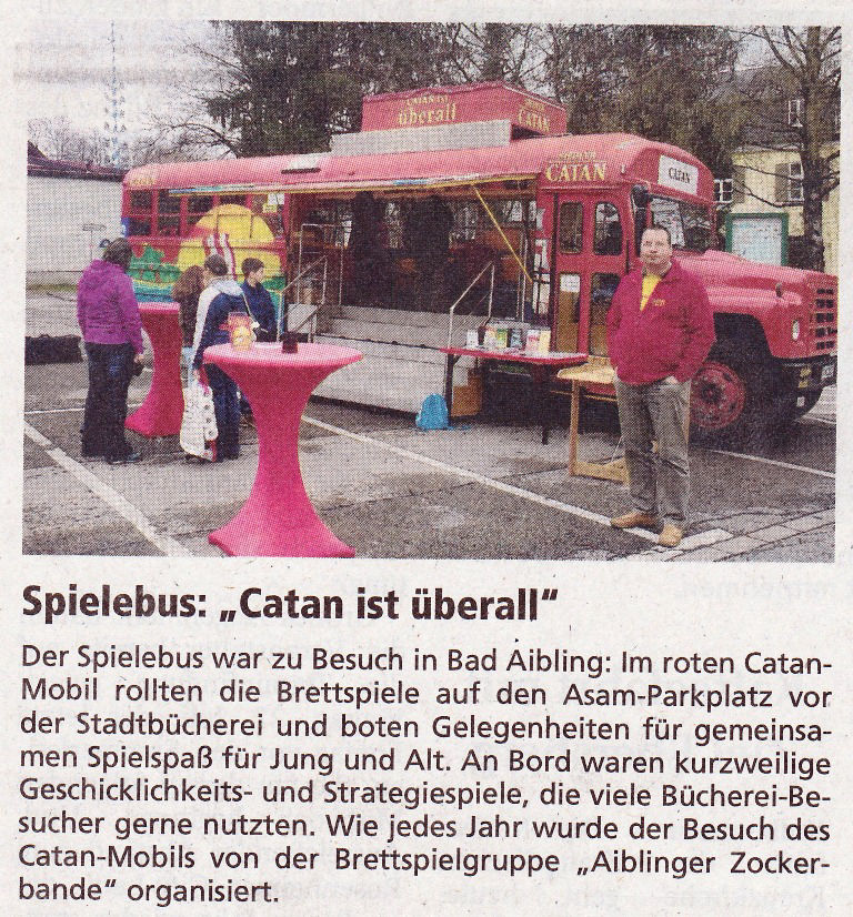 Catan Bus in der Stadt