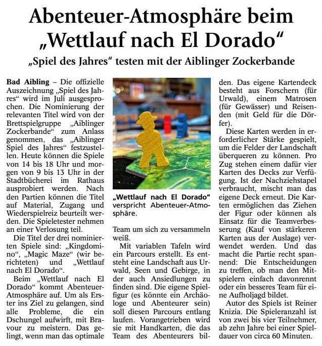 Nominierten Spiel des Jahres