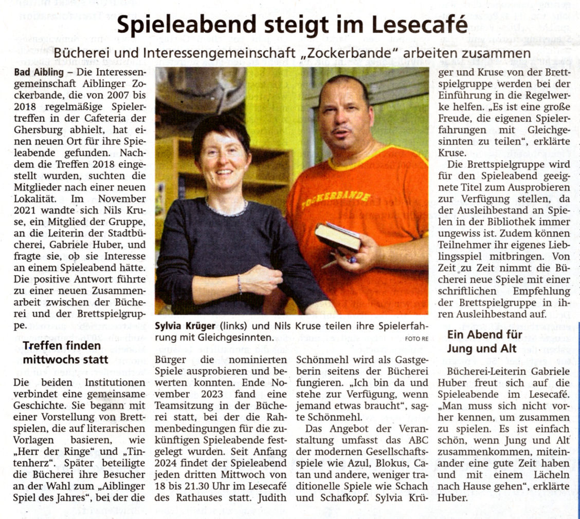 Spieleabend im Lesecafé