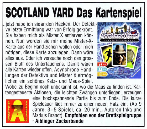 Scotland Yard Das Kartenspiel
